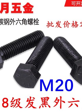 8.8级外六角螺栓/高强度外六角螺丝M20*30/35/40/45/50/55/--200