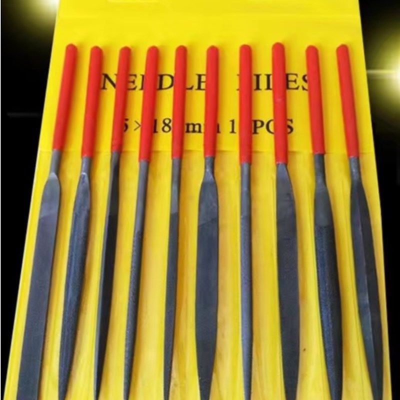 塑柄套装整形锉/ 什锦锉刀/ 5*180mm 10支装 首饰器材 打金工具