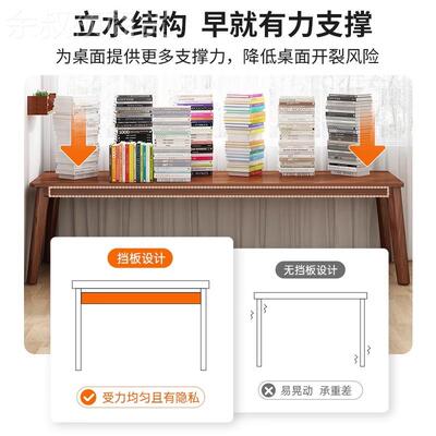 台。双人长书桌生家用写式字桌PQR子学简易出租屋实木腿电脑桌子