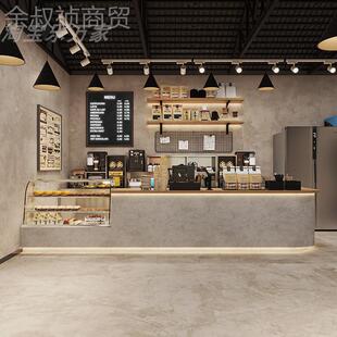 约奶茶店收银台小酒馆台咖甜品店简前台啡烘FAT培蛋糕面吧包店接