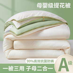 子母被二合一拉链款 2023新款 被子冬被加厚保O暖棉被双胞胎字母被
