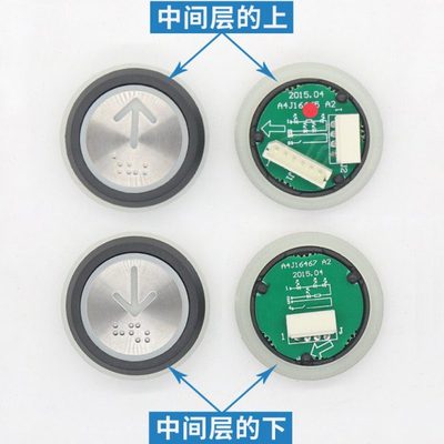 巨人通力电梯按钮A4J16467轿厢盲文不锈钢字片按钮数字电梯配件