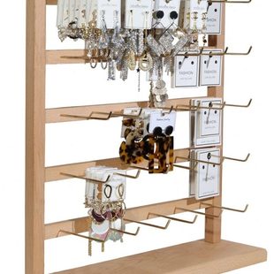 饰品展示架陈列架桌面家用挂件收纳展示架耳饰挂架店铺实木首饰架