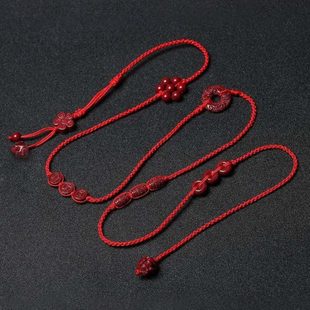2023兔年本命年腰链红绳手工编织红色朱砂腰绳男女生款属兔送闺蜜
