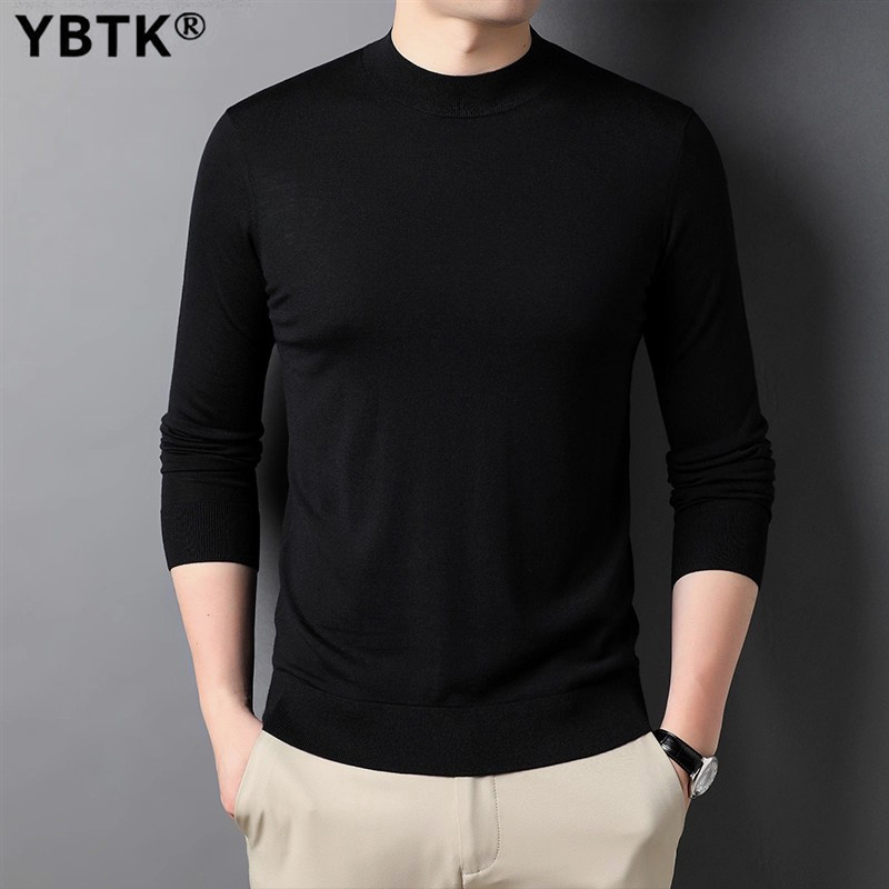 鄂尔多斯市100%羊毛衫男士半高领