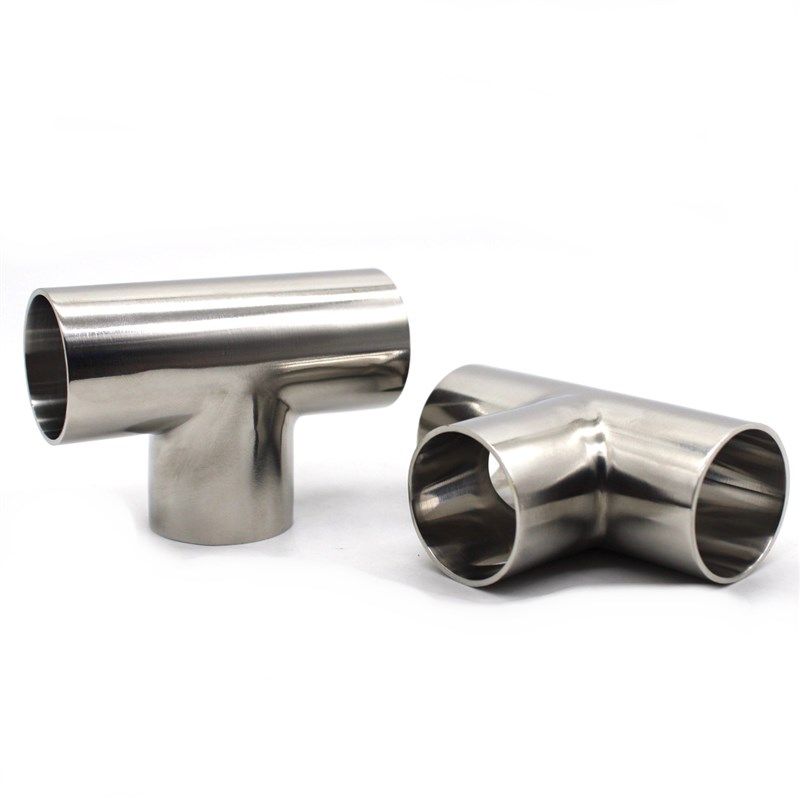 304/316L卫生级不锈钢焊接三通等径T型三通管接头食品级焊接三通