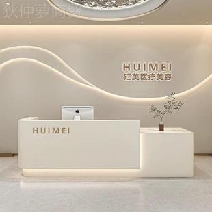 SJN月奶油台院风吧台理发店服装 店收银台子中心公司HSG前接待台烤