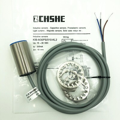 直径30mm电感式接近开关KIB-M30PS-010-KL2直流三线PNP常开传感器