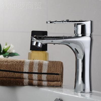 头铜面水龙头 滴单孔 冷热混水PQG单把洗脸盆盆龙 卫浴洁水具