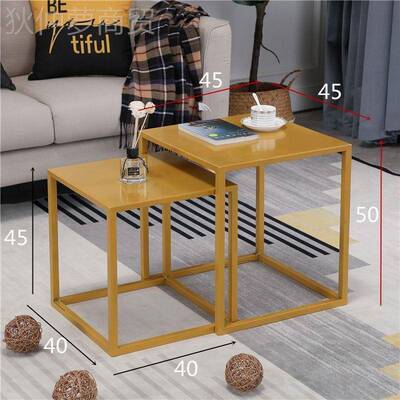 J^北欧铁艺几边简现代客厅沙家用发方形茶约几JCU组合小户型简易