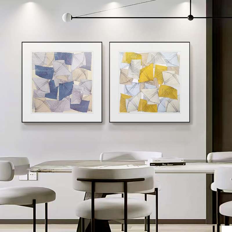 中古风文艺复古卧室高级客厅挂画清新餐厅艺术方形摆画走道装饰画图片