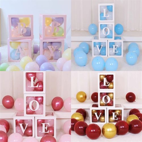 透明气球盒子baby生日派对布置求婚场景love惊喜T表白商场橱窗装