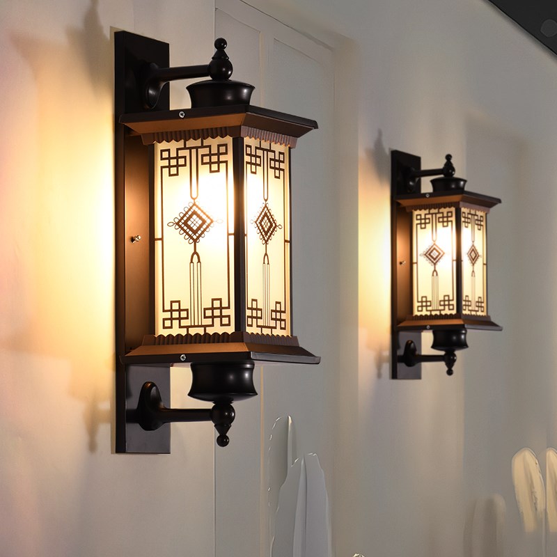 太阳能壁灯超亮户外防水s大门口别墅外墙阳台室外新中式复古庭院