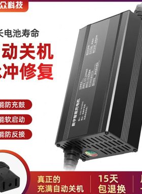 60v15a天能免维护电池充电器72v100ah大功率电动四轮车汽车充电器