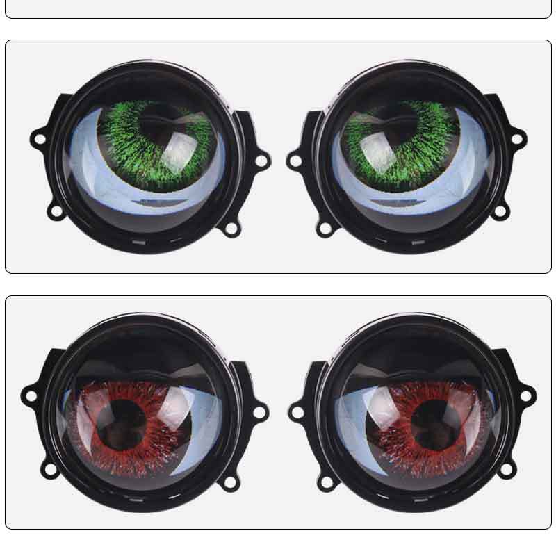 三为车灯新款3寸LED恶魔眼12V 1.5W 红 紫 冰蓝 绿8 种模式装饰灯