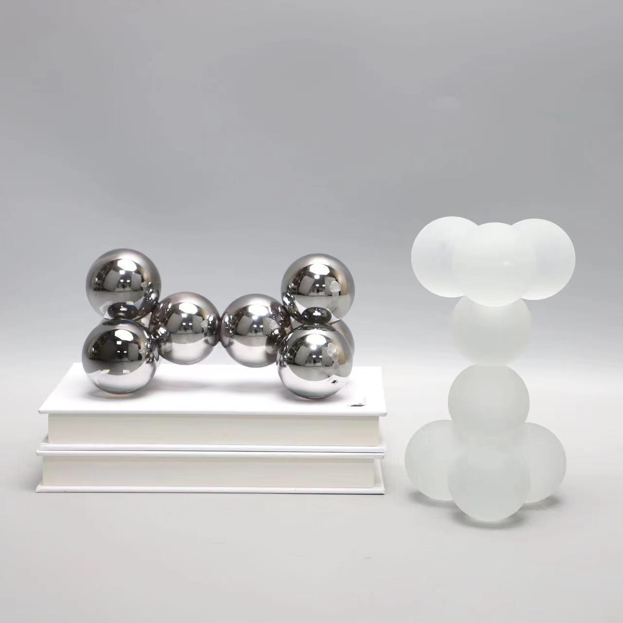 样板间装饰摆件北欧简约创意水晶客厅书房艺术装置软装配饰工艺品