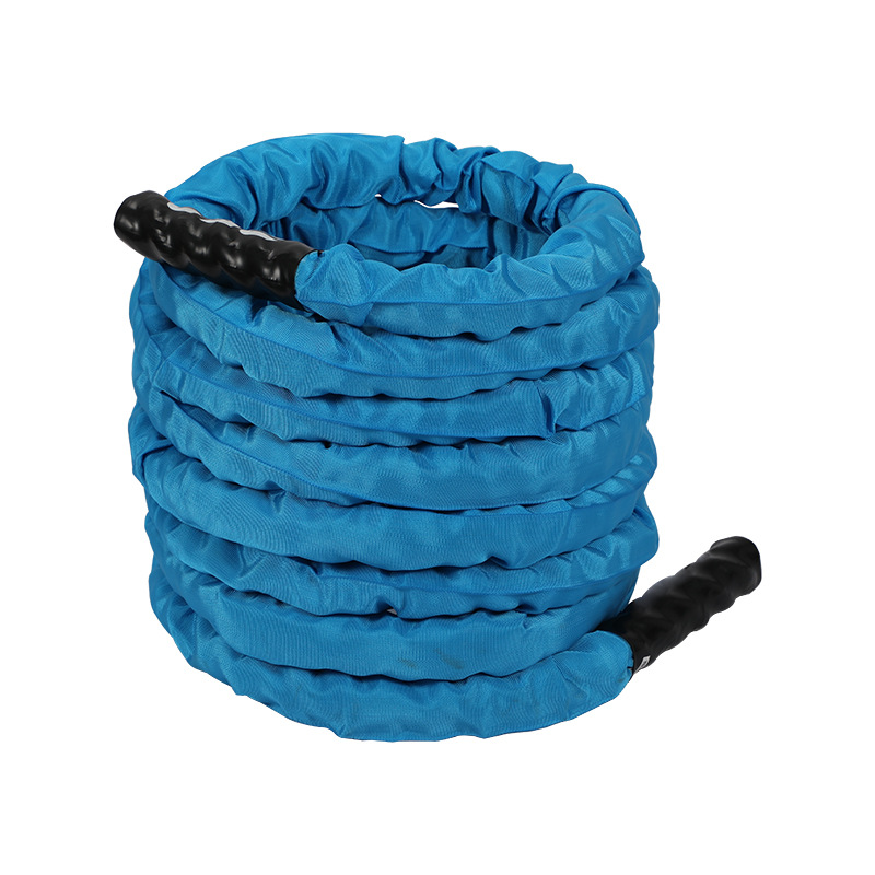 厂家直供蓝色布套款健身房体能UFC训练绳MMA格斗绳甩绳 战斗绳