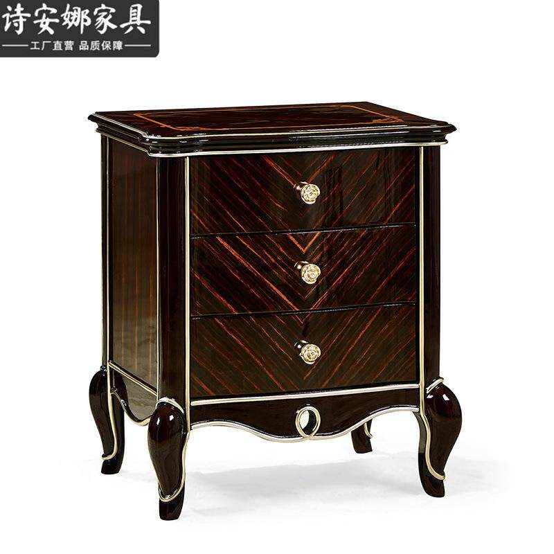 新古典实木雕花床卧室家具 欧式别墅皮艺拉扣床主卧1.8米双人床