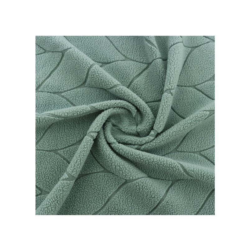 现货114F提花摇粒绒高弹200克秋冬款 现代风沙发布地垫家纺窗帘布