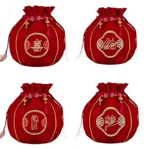 结婚聚宝盆袋喜盆红色包裹布新娘女方娘家陪嫁包袱皮婚庆用品大全