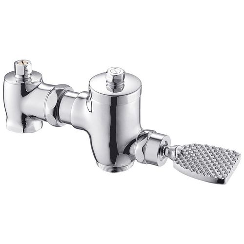 铜蹲厕卧式脚踏冲水阀 卫生间厕所大便池可伸缩脚踏冲洗阀