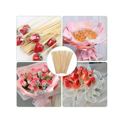 跨境Wooden Flower Rod Floral Wire Artificial Flower Stem