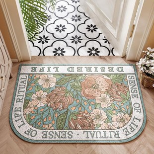 美式高端入户门地垫丝圈门外可裁剪门口进门脚垫田园室内玄关门垫