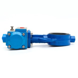 橡胶材质DN40 气动蝶阀 304不锈钢阀板对夹式 600 AD671X