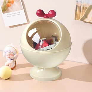 卡通桌面小物件收纳盒发圈皮筋收纳零时糖果盒子粉Y扑首饰收纳箱