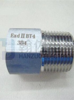 不锈钢304防爆变径头 M20*1.5内丝变ZG/NPT3/4外丝 仪表转换接头