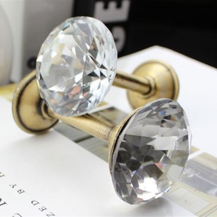 窗帘挂钩水晶o直杆墙钩合金窗帘墙壁钩简约窗帘钩子一对 包邮 热卖