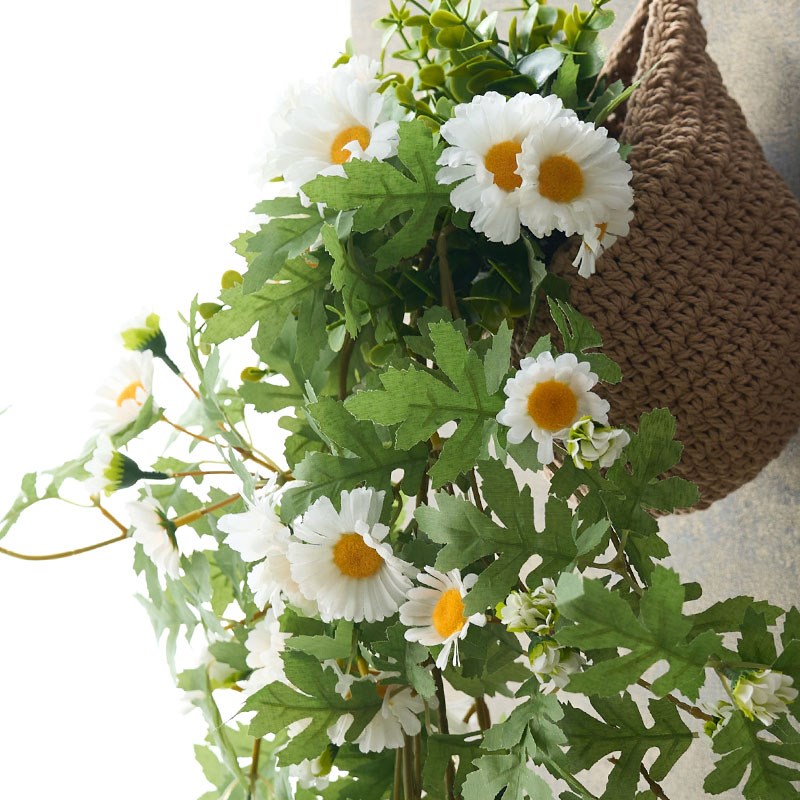 初若安然小雏菊仿真花假绿植藤蔓墙面改造客厅卧室背景墙装饰壁挂