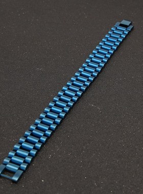 欧美嘻哈不锈钢钢带手链男生个性朋克保色电镀枪黑色手表链饰品