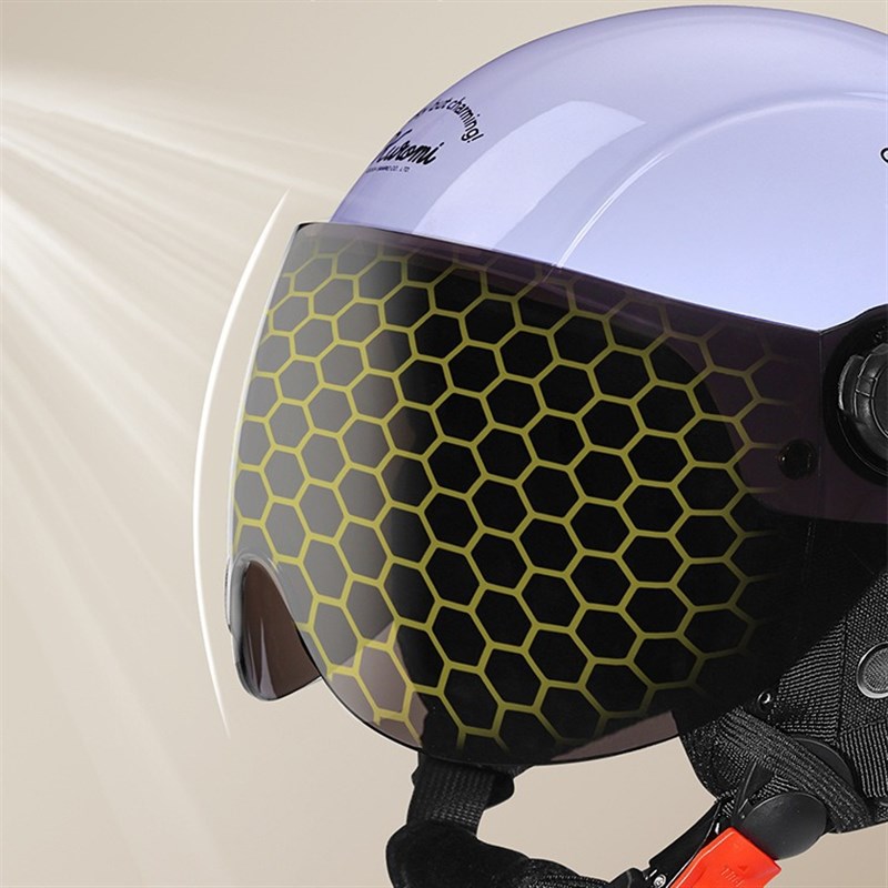 玉桂狗成人儿童电l动车头盔防水大耳狗电瓶摩托车安全帽半盔可拆