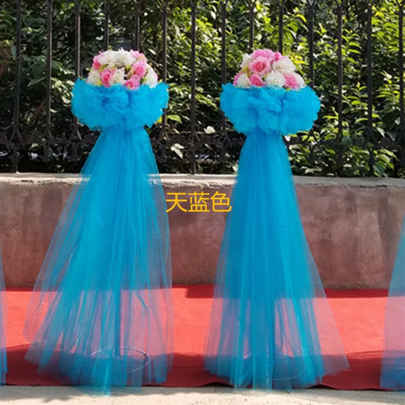 新款升降引路花/路引/铁艺路引架/D花架花柱花篮/雪纱路引婚庆道