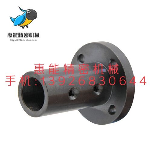 发黑钢制圆法兰长导向轴支座加长型GAJ01/02-D12-D16-D20-D25-D30