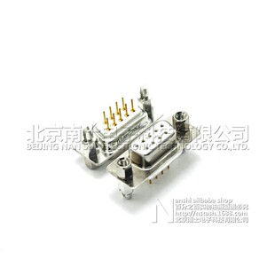 精工南士DP9铆鱼叉公头母头2排9针直脚串口DB9孔带固定插板焊板式