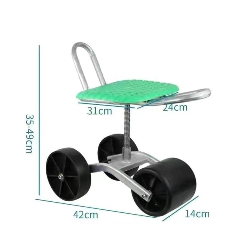 大棚懒人移e动采摘车草莓田间采拾农用蔬菜花园移动旋转椅子