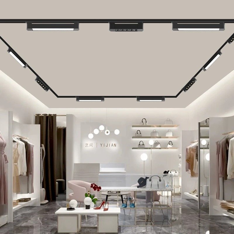 长条轨道灯射灯散光led直播间线条灯服装店铺商用led导轨式补光灯
