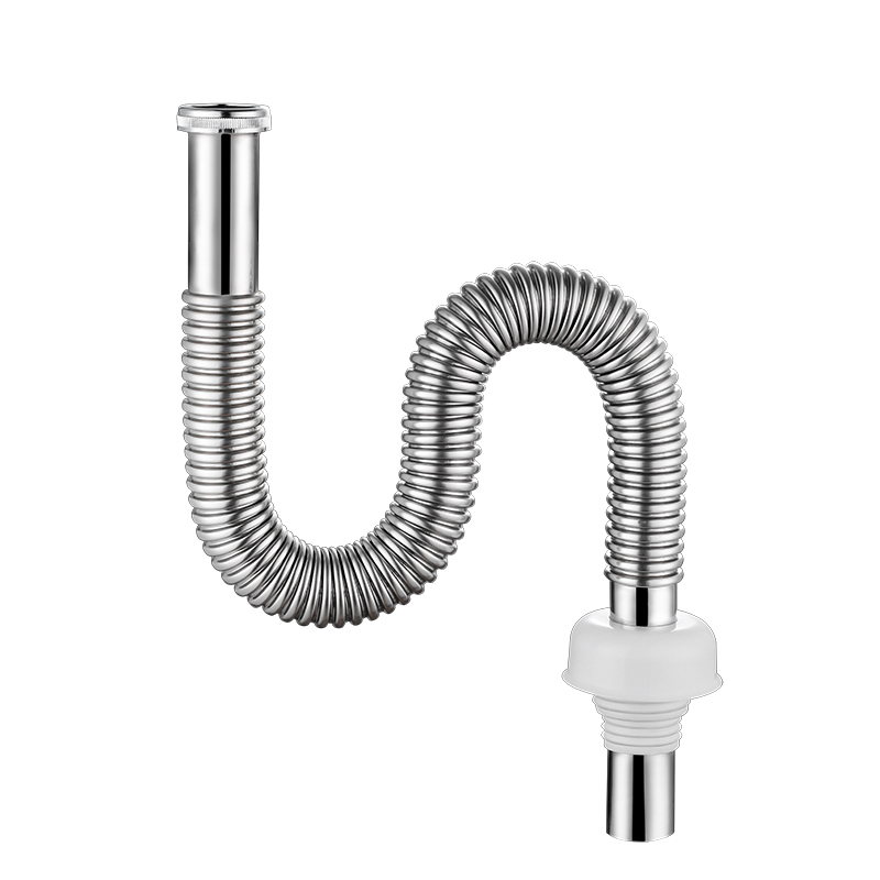 洗脸盆不锈钢水管卫生间洗手盆面盆水池防臭排水管防鼠咬下水配件