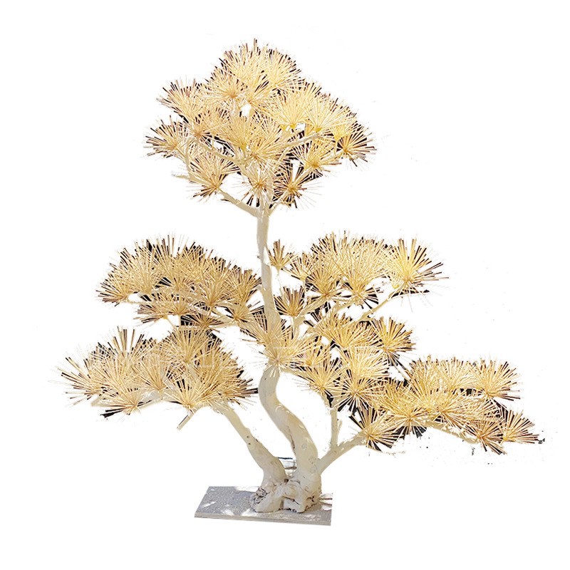 室内外装饰造景仿真树松树实木根雕仿真树门庭装饰景观艺术仿真树