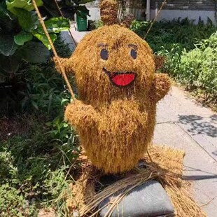 人工黄茅草屋顶防晒塑料假草农家乐景区凉亭别墅屋檐装饰仿真草皮