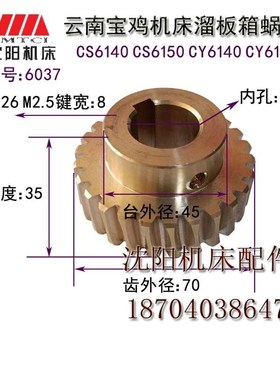 宝鸡机床云南机床 CY6140 CY6150 铜蜗轮 涡轮6021 Z26 蜗杆L340