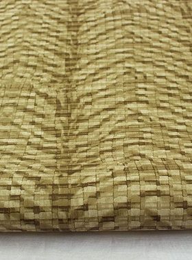 美国进口wallquest纯纸墙纸卡其色竹编纹竖条纹书房茶室背景墙纸