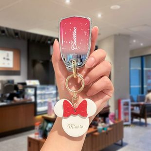 专用凯迪拉克xt5钥匙套xt4高级感xts女士srx车atsl壳24款 ct5扣ct6