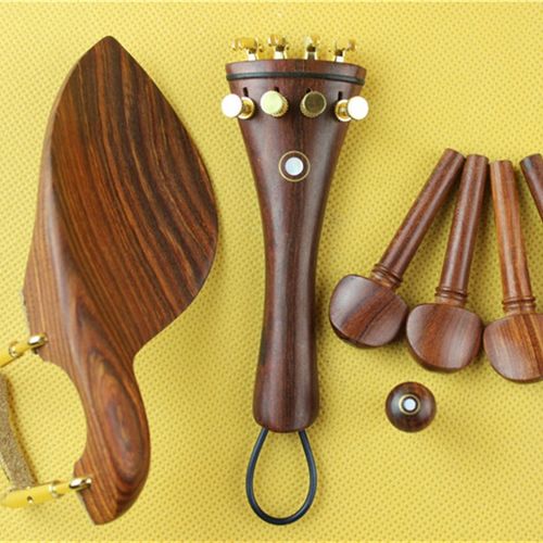 小提琴配件 红檀小提琴配件 弦钮 拉弦板 腮托 全套配件