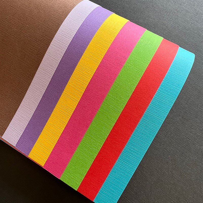 230克彩色莱尼纹纸布纹纸网格纹纸A3/A4卡纸浅黄浅蓝浅绿墨绿粉红