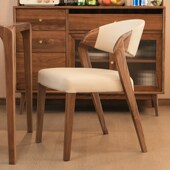 非凡木作北美黑胡桃木全实木软包餐桌坐椅简约现代餐厅椅子靠背椅