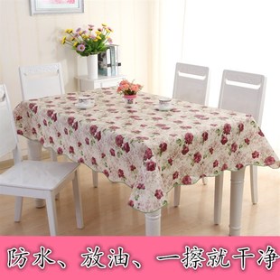防水防油桌布正方形长方形圆形家用免洗防烫田园餐桌布pvc茶几布