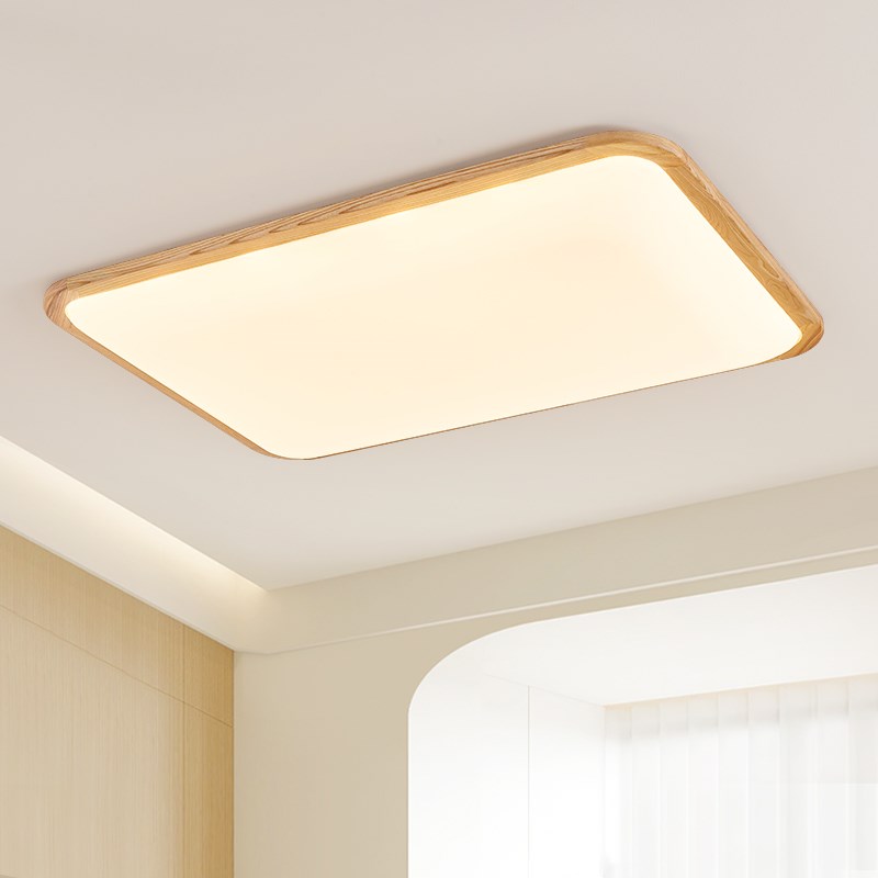 面包灯客厅灯全光谱原木奶油风白蜡木高级感护眼餐厅卧室吸顶灯